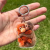 Cute Monkey Hugging Plush Acrylic Keychain, Baby Monkey Punch Keychain CH07 910868