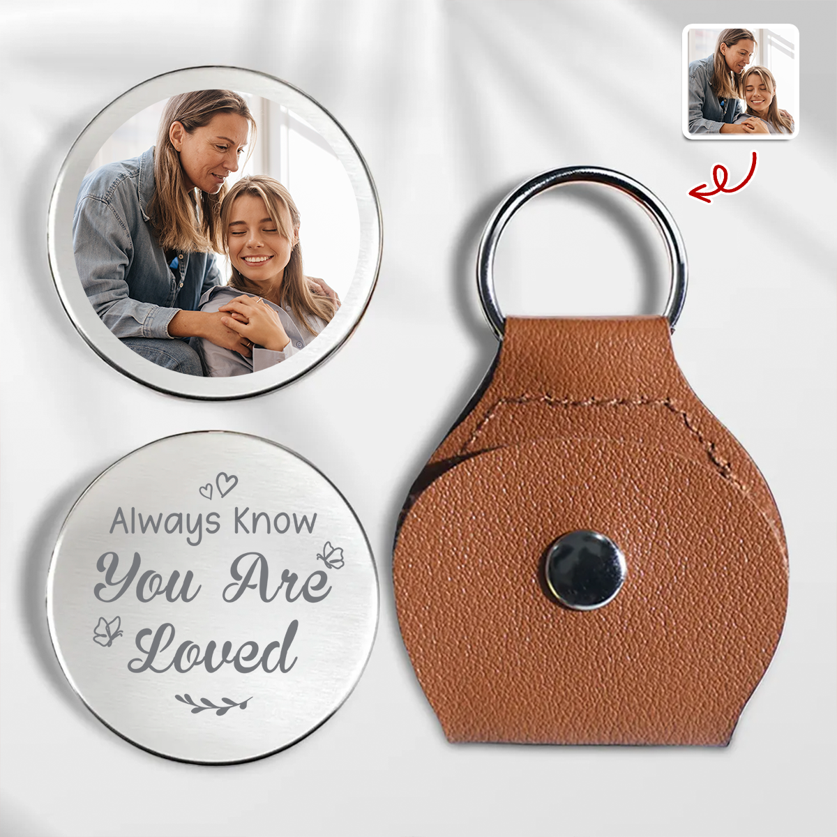 Custom Photo Always Know You Are Loved Personalized Pocket Hug Mother's Day Gift For Mom, Grandma HA75 920724
