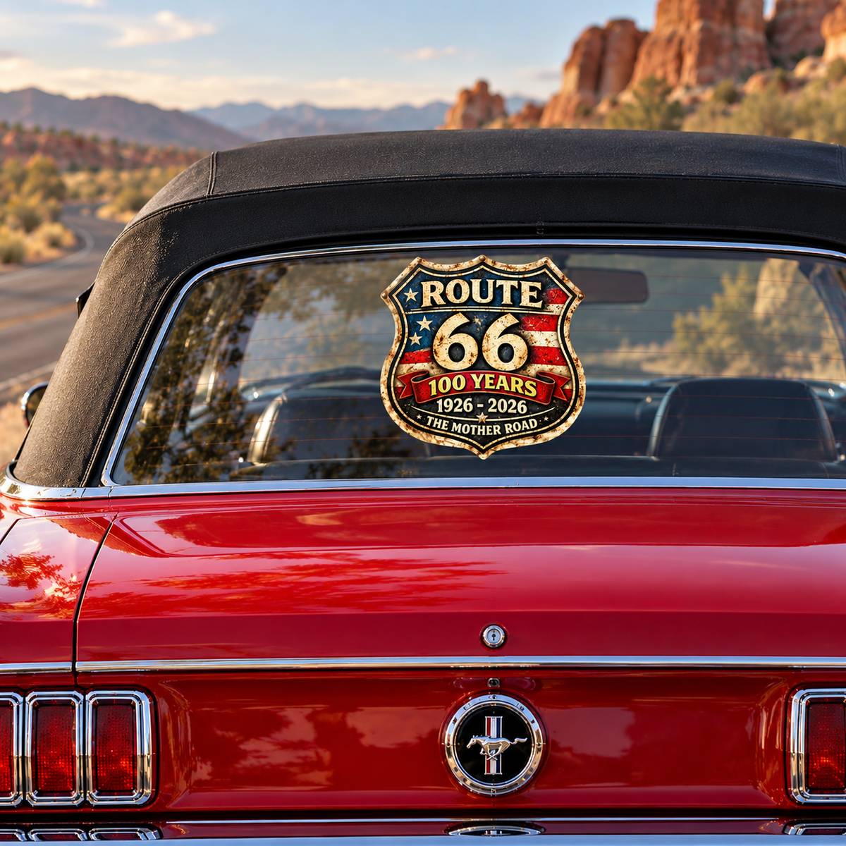 Route 66 Centennial, 100th Anniversary - Mother Road Car Window Decal Sticker LM32 670239