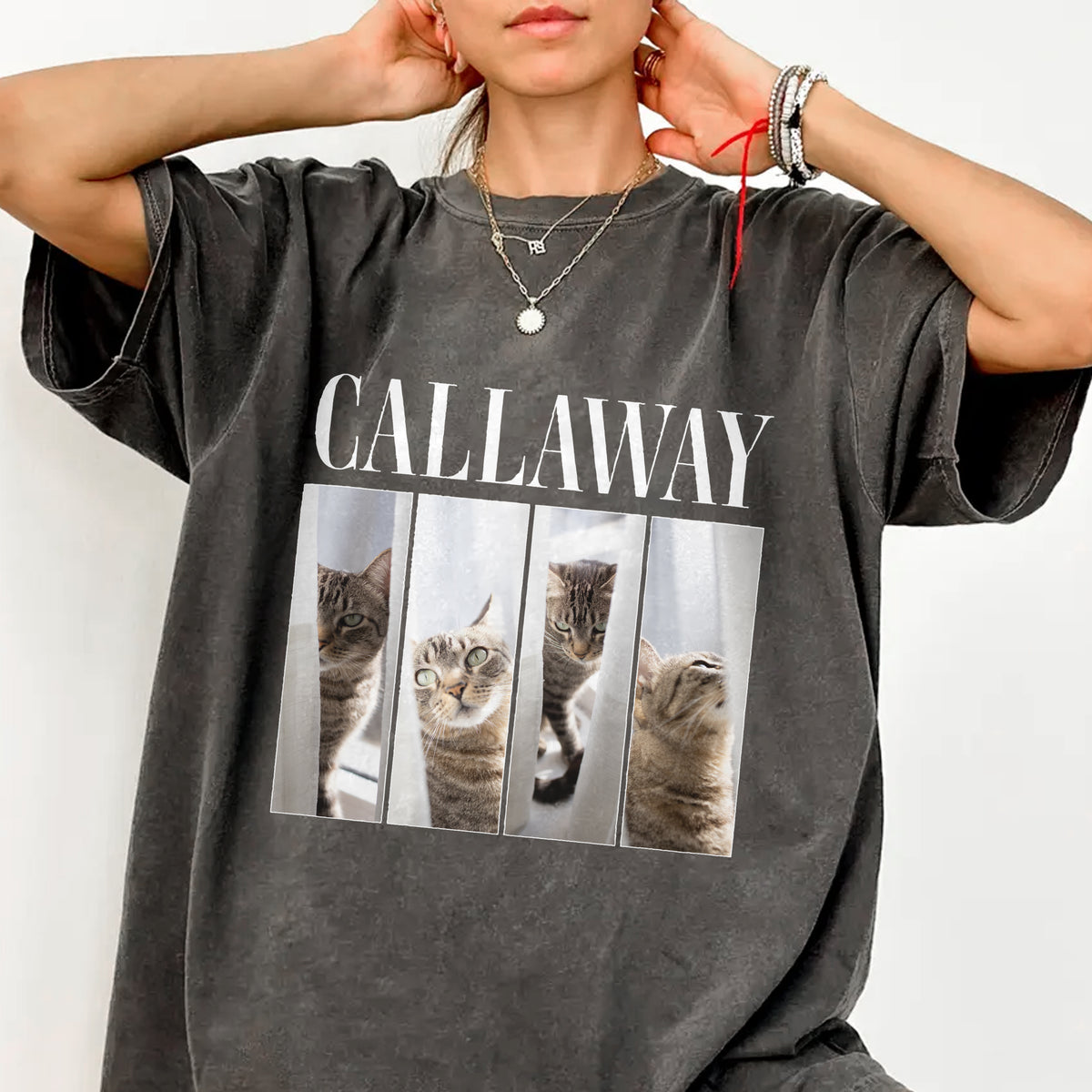 Custom Cat Photo Bootleg Comfort Color Shirt Gift For Cat Lovers CH07 899378