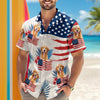 Custom Dog Cat Photo American Flag Hawaiian Shirt 4th of July Gift CH07 896110