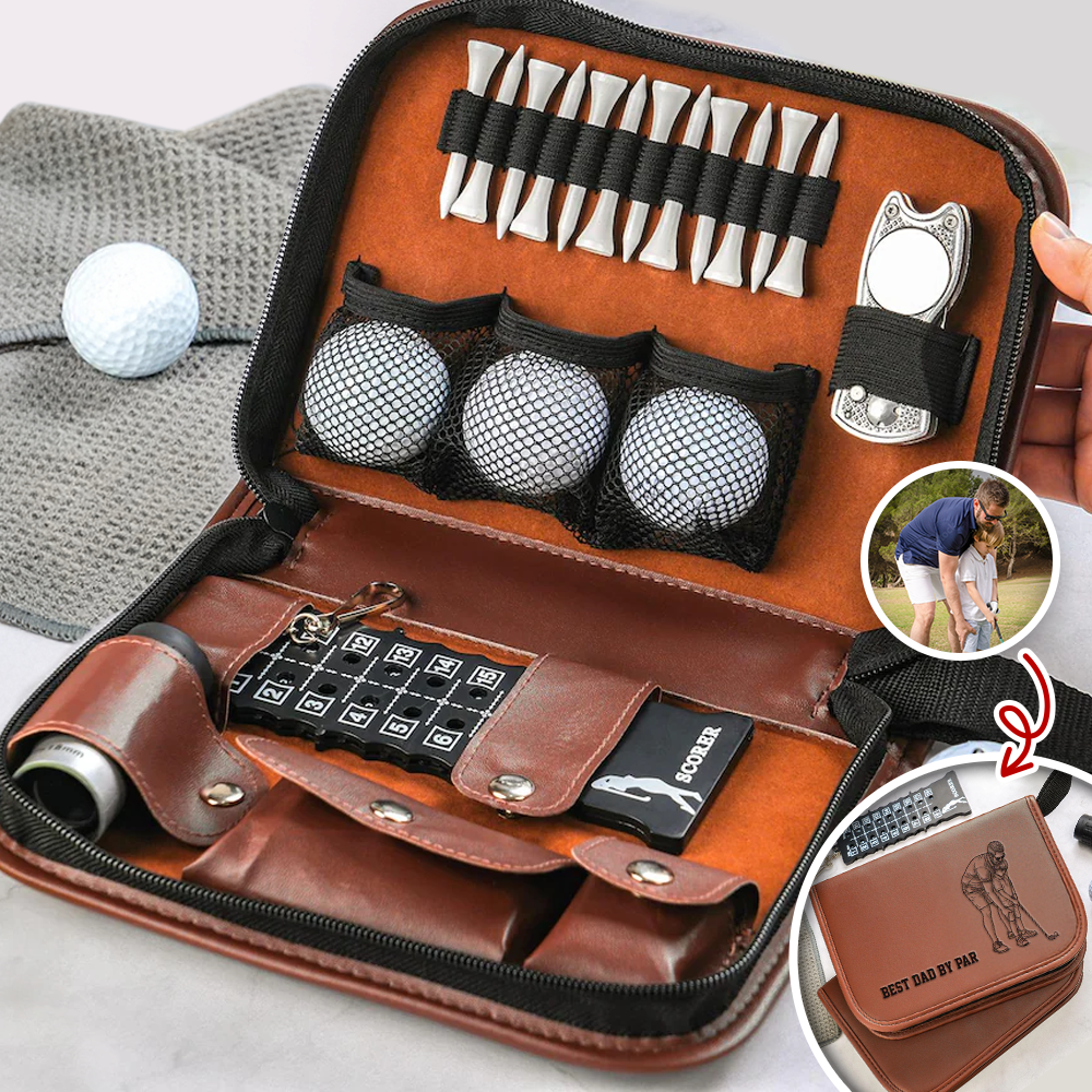 Custom Photo Best Dad By Par Sketch Line Art Golf Set - Personalized Gift For Dad TH10 169821