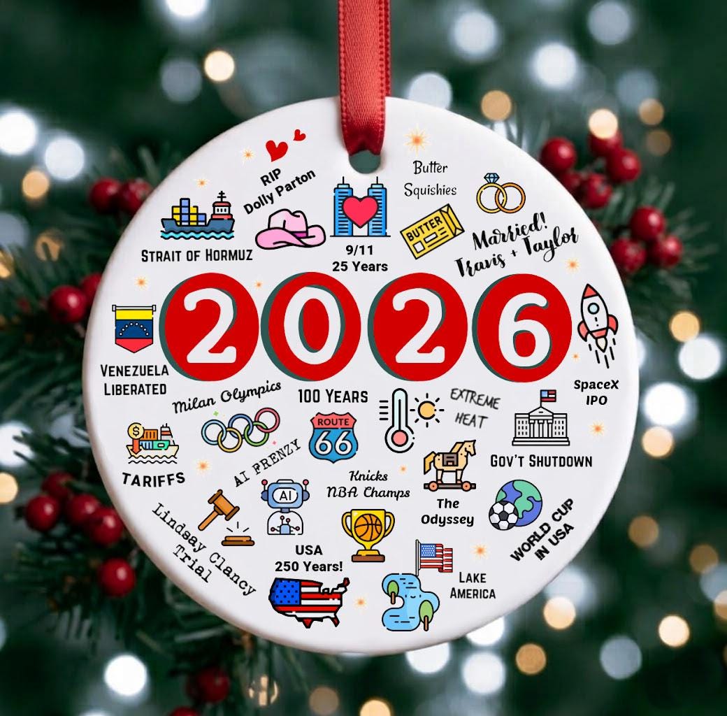 2026 Year in Review, Year to Remember Commemorative Ceramic Ornament LM32 670689
