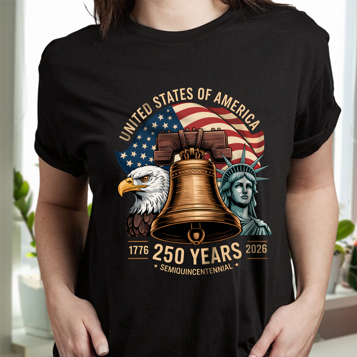 United States Of America 250th Anniversary 1776-2026 Semiquincentennial Dark Shirt LM32 899589
