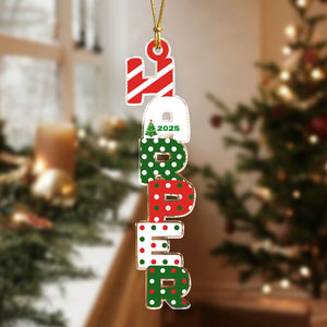 Personalized Name Letter Christmas Acrylic Ornament Family Gift HA75 897998