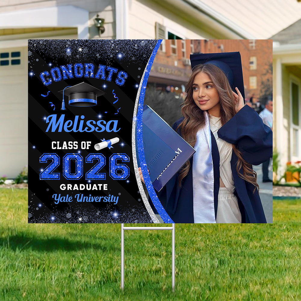 Custom Photo Class Of 2026 Personalized Graduation Yard Sign HA75 920462