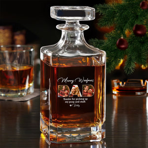 Custom Photo Thanks For Picking Up My Poop And Stuff Decanter Gift For Dog Lovers HO82 894500