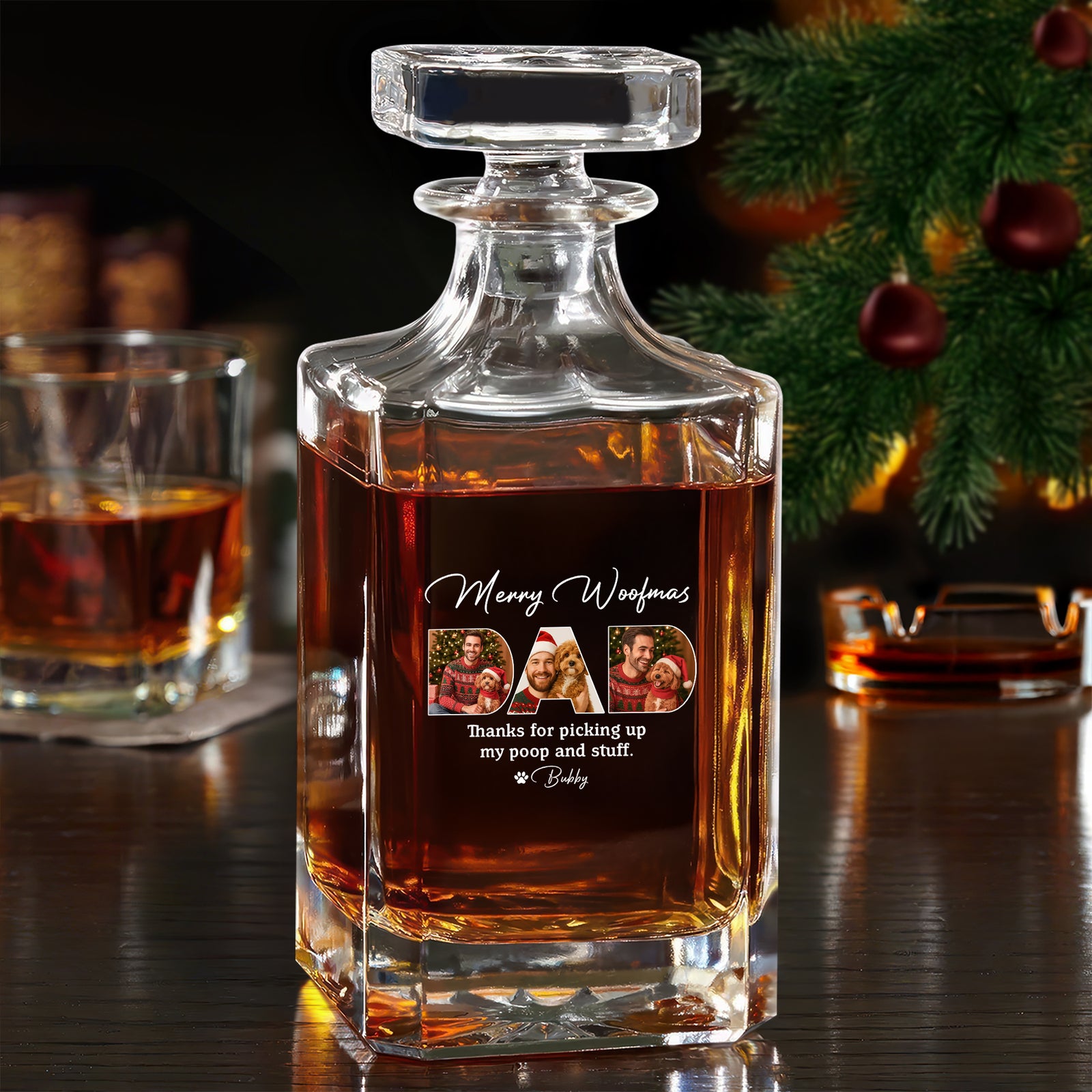 Custom Photo Thanks For Picking Up My Poop And Stuff Decanter Gift For Dog Lovers HO82 894500