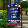 Personalized 250 Years of Freedom American Allegiance Merit Endurance US Garden Flag HO82 902120