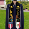 Custom Class of 2026 Mexican American Flag Graduation Stole TH10 898307