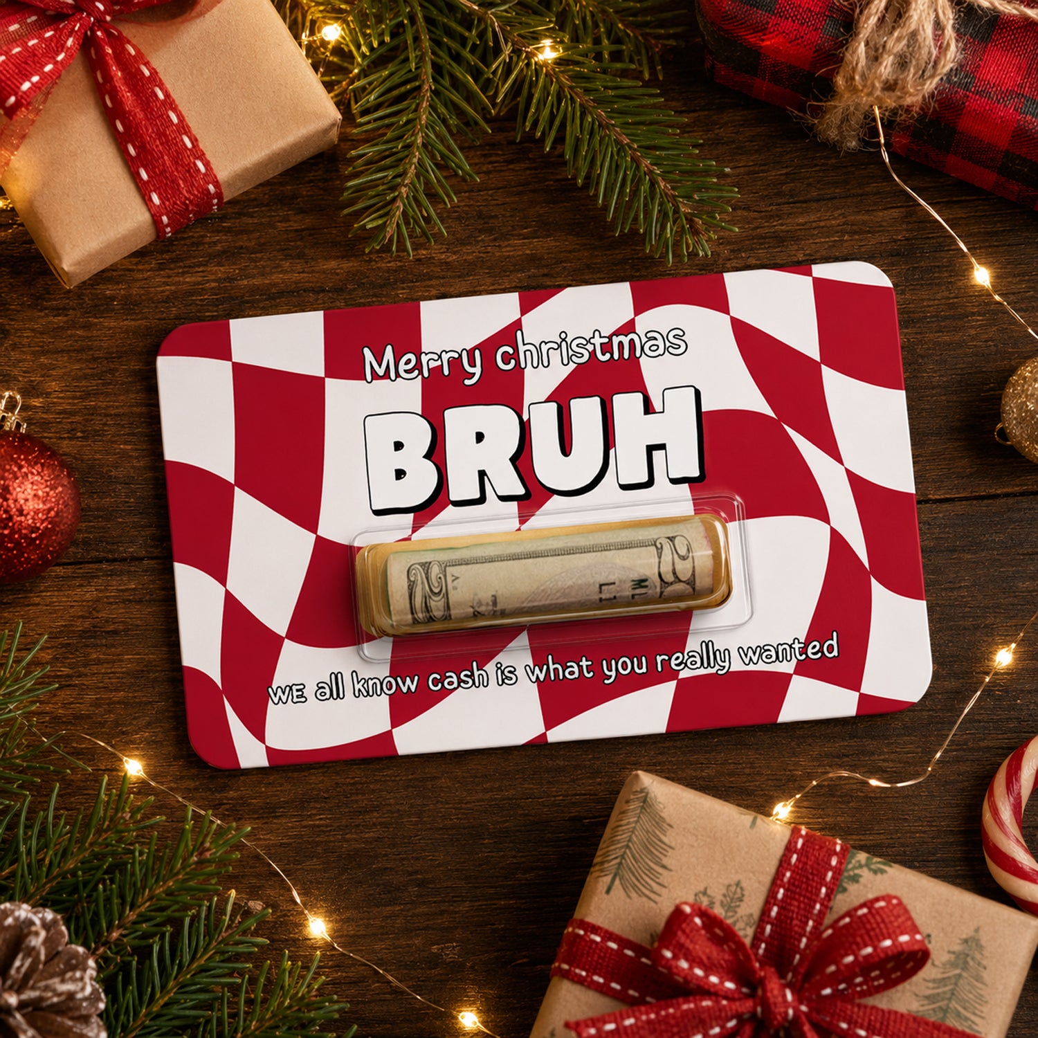 Merry Christmas Bruh Funny Money Holder Card Gift For Birthday, Holiday, Christmas LM32 669725