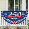 Custom Family Name 250th Anniversary Non-Pleated Fan Flag HA75 920910