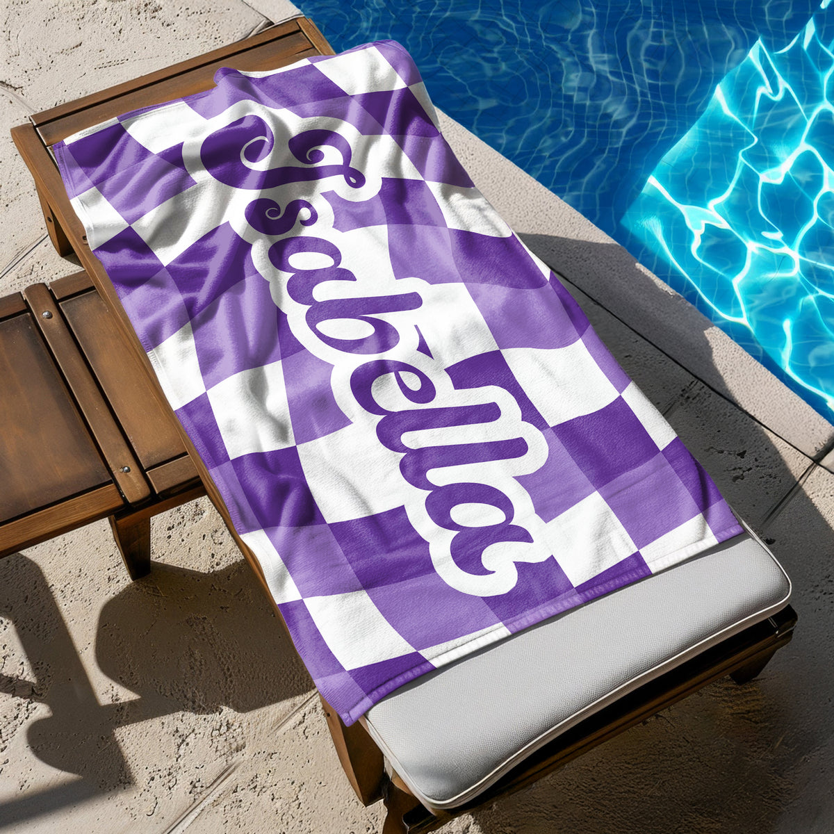 Personalized Vans Checker Pattern In Retro Style Beach Towel HA75 892798