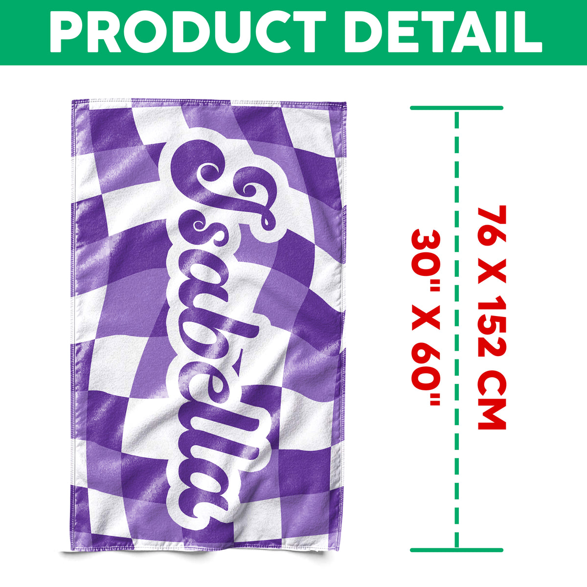 Personalized Vans Checker Pattern In Retro Style Beach Towel HA75 892798