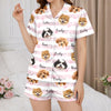 Custom Pet Photo Christmas Short Pajamas for Pet Lovers LM32 669865