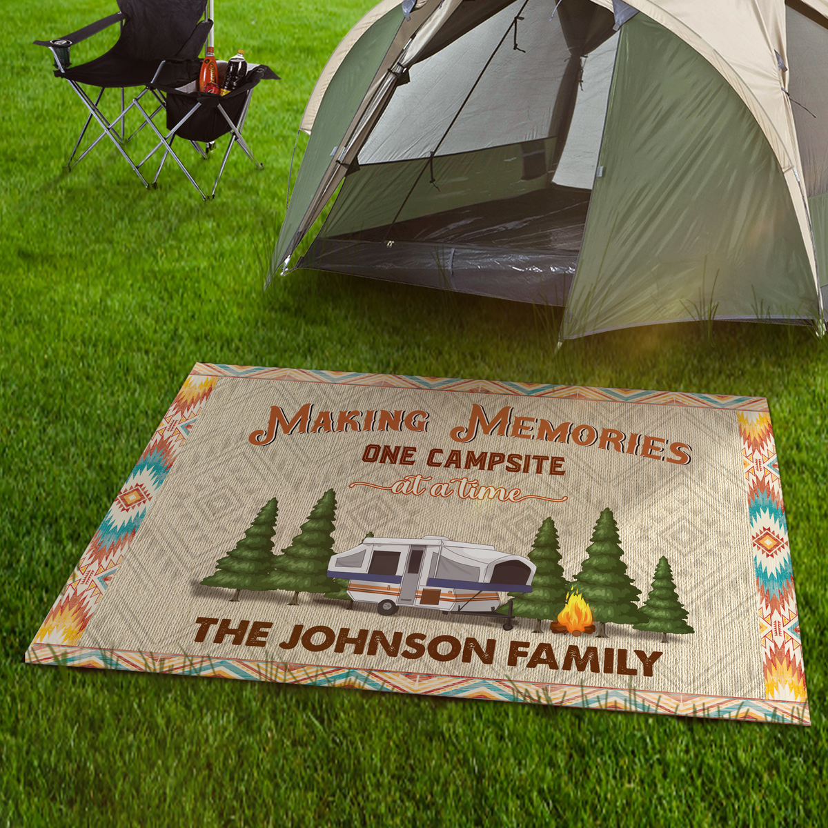 Making Memories One Campsite At A Time For Camper Patio Mat TH10 894153