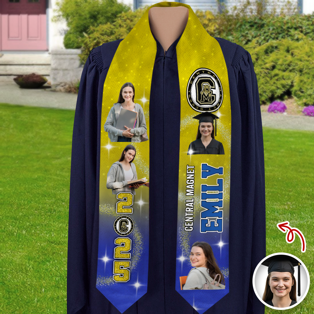 Class of 2026 Custom Photo Graduation Stoles Senior Gift CH07 910870
