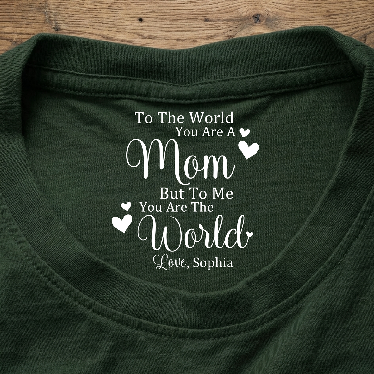 Personalized You Are The World Back Neck Shirt For Mom Dad TH10 169181