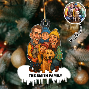 Personalized Funny Comic Style Photo Acrylic Ornament Gift for Family LM32 895031