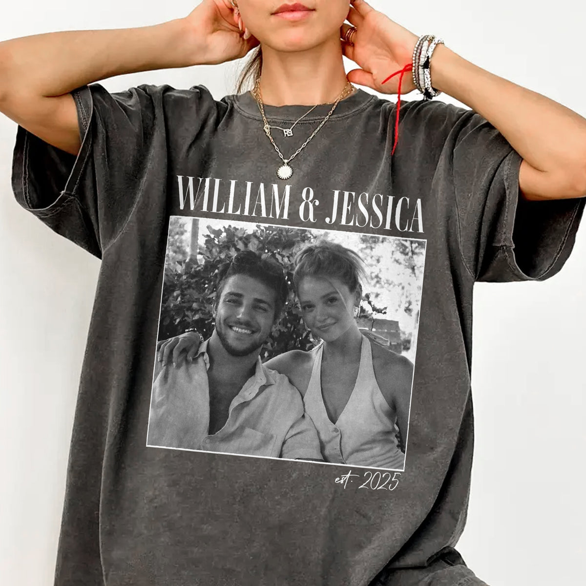 Custom Couple Photo Vintage Comfort Color Shirt Couple Gift CH07 899386