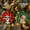 Custom Photo Dog Cat Christmas Ceramic Ornament, Personalized Pet Holiday Keepsake HA75 919276