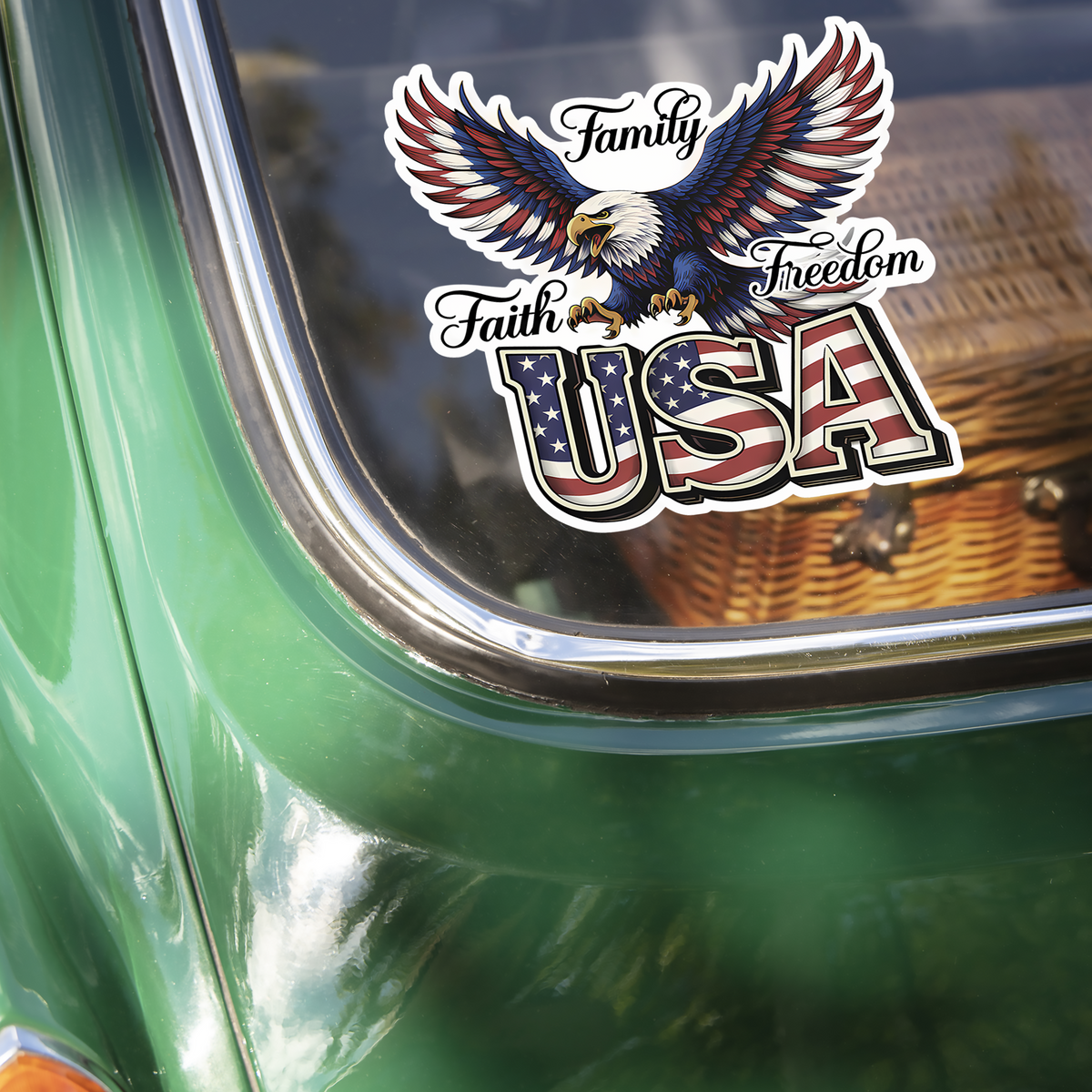 USA Family Faith Freedom Car Window Decal Sticker TH10 898889
