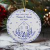 New House New Beginning New Memories Toile De Jouy Syle Personalized Ceramic Ornament HA75 897096