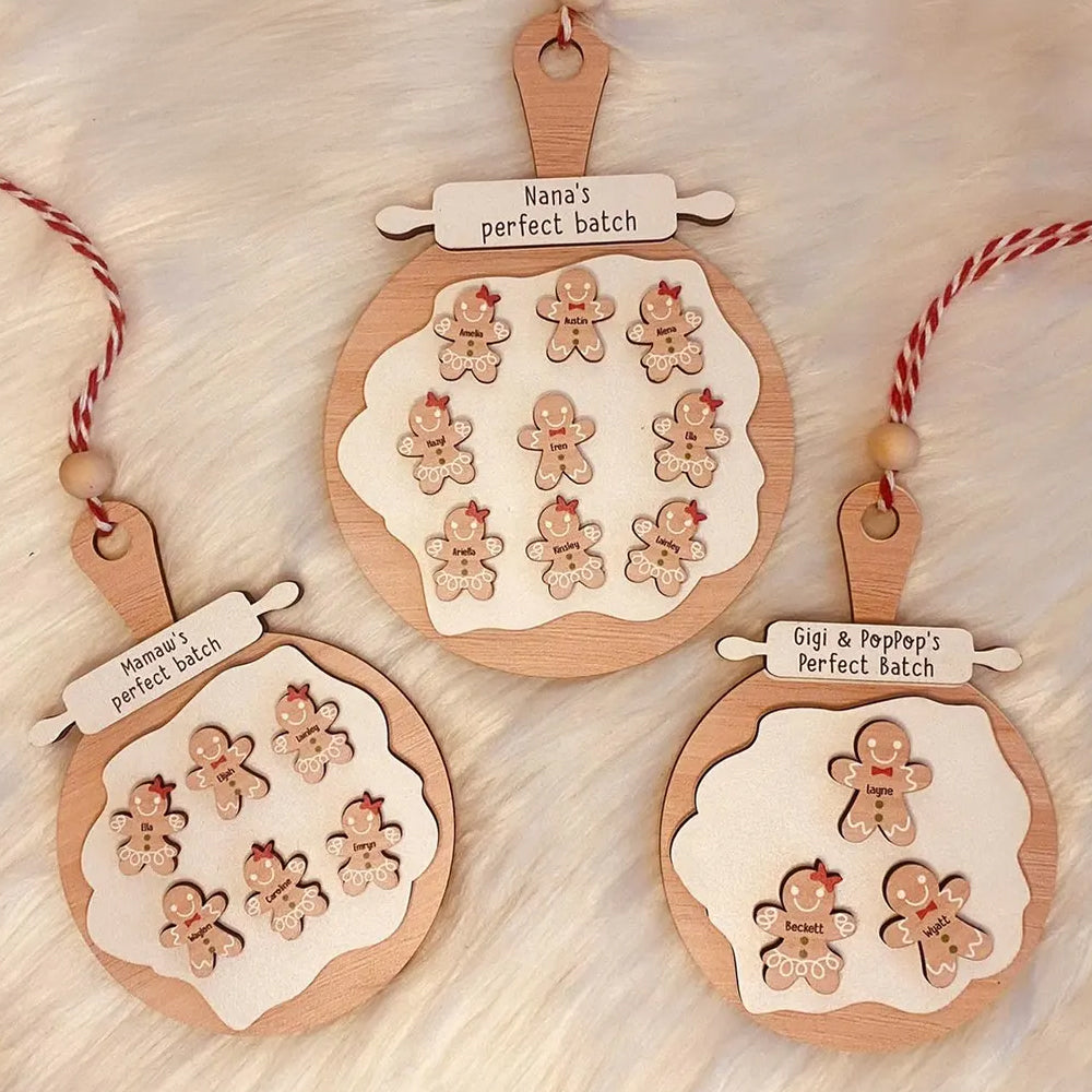 Personalized Gingerbread Christmas Layer Wood Ornament Gift For Family TH10 896747