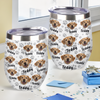 Custom Photo Funny Pet Face Pattern Dog Cat Wine Tumbler HA75 892342