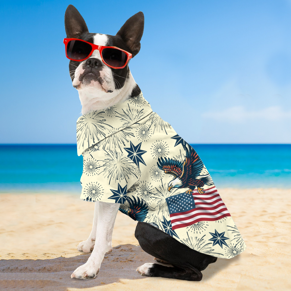 Personalized USA 250 Anniversary Eagle 1776-2026 Hawaii Shirt For Dog TH10 169275