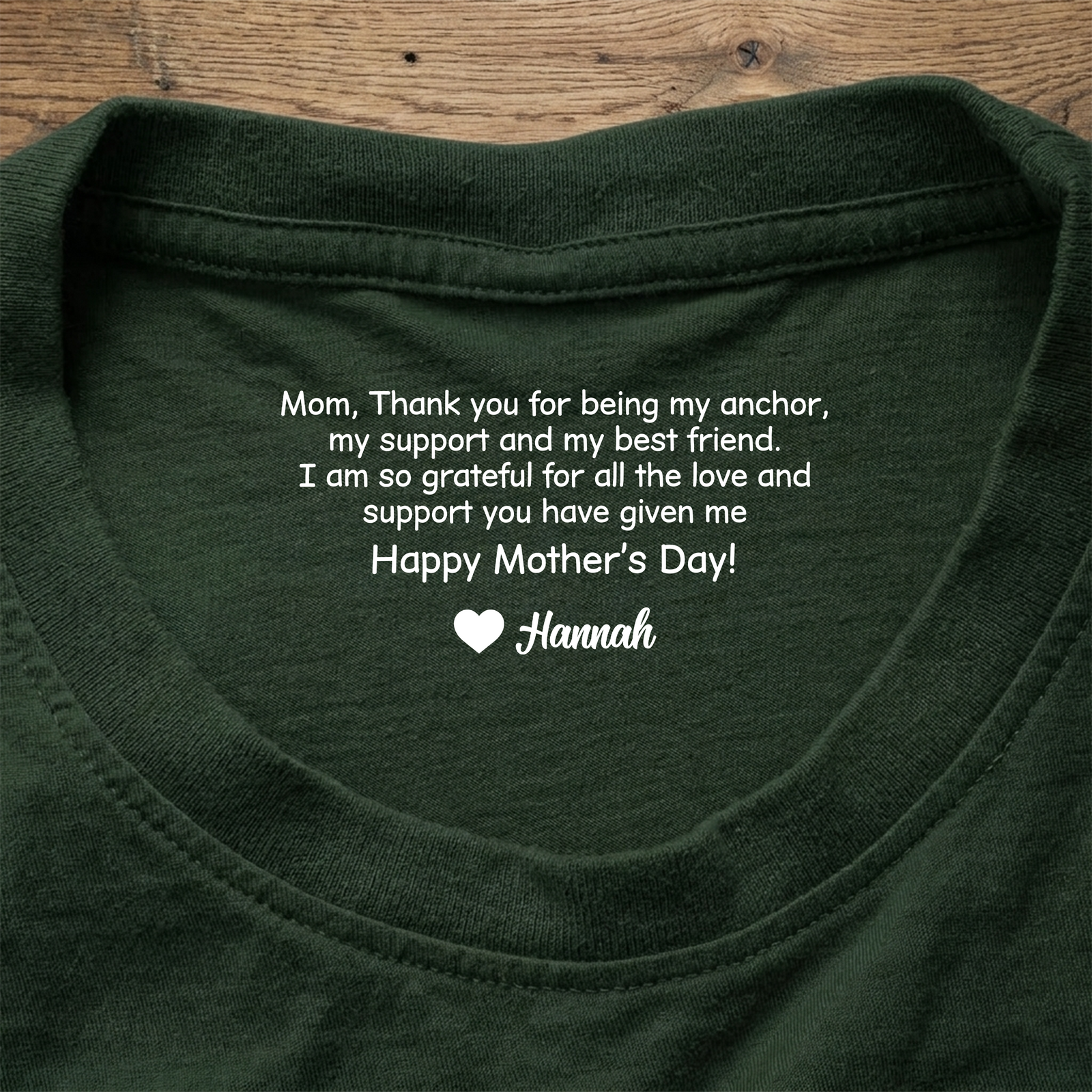 Mom, Thank You For Being My Best Friend Neck Print Tee Personalized Mother’s Day Quote Shirt CH07 910942