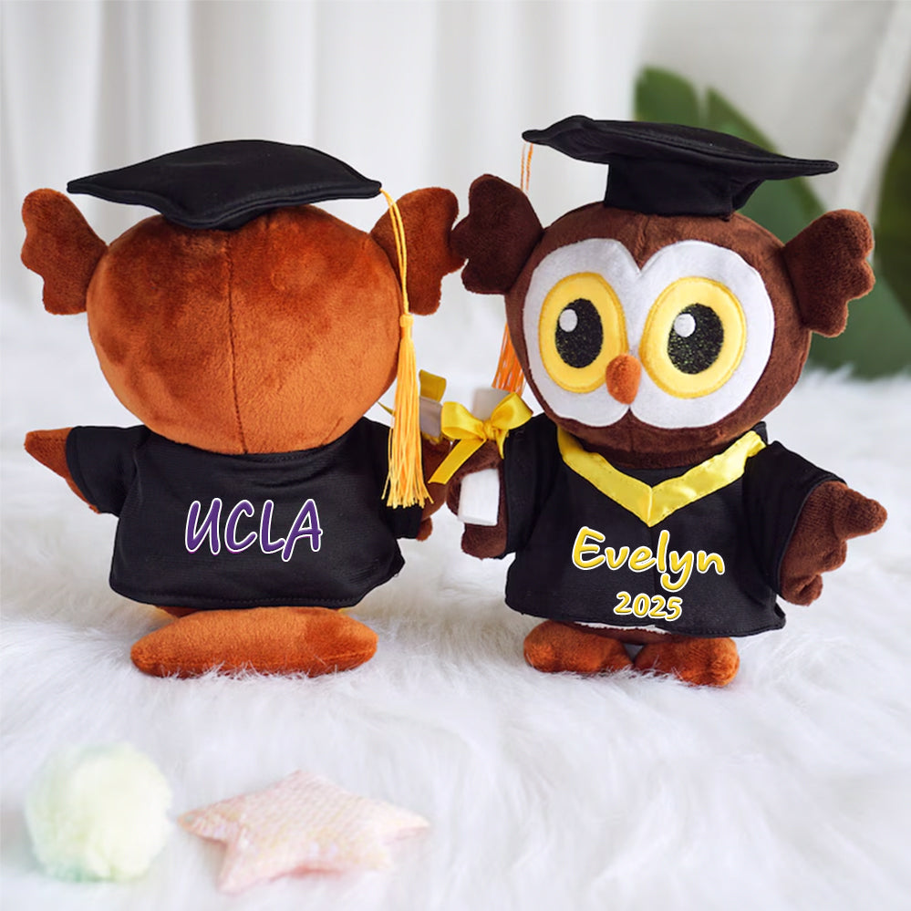 Personalized Graduation Gift Cute Owl Squint Eye Bear Plus LM32 893173