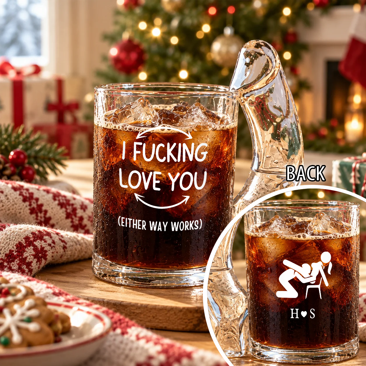 Personalized I F*cking Love You Either Way Works Naughty Glass Mug CH07 180644