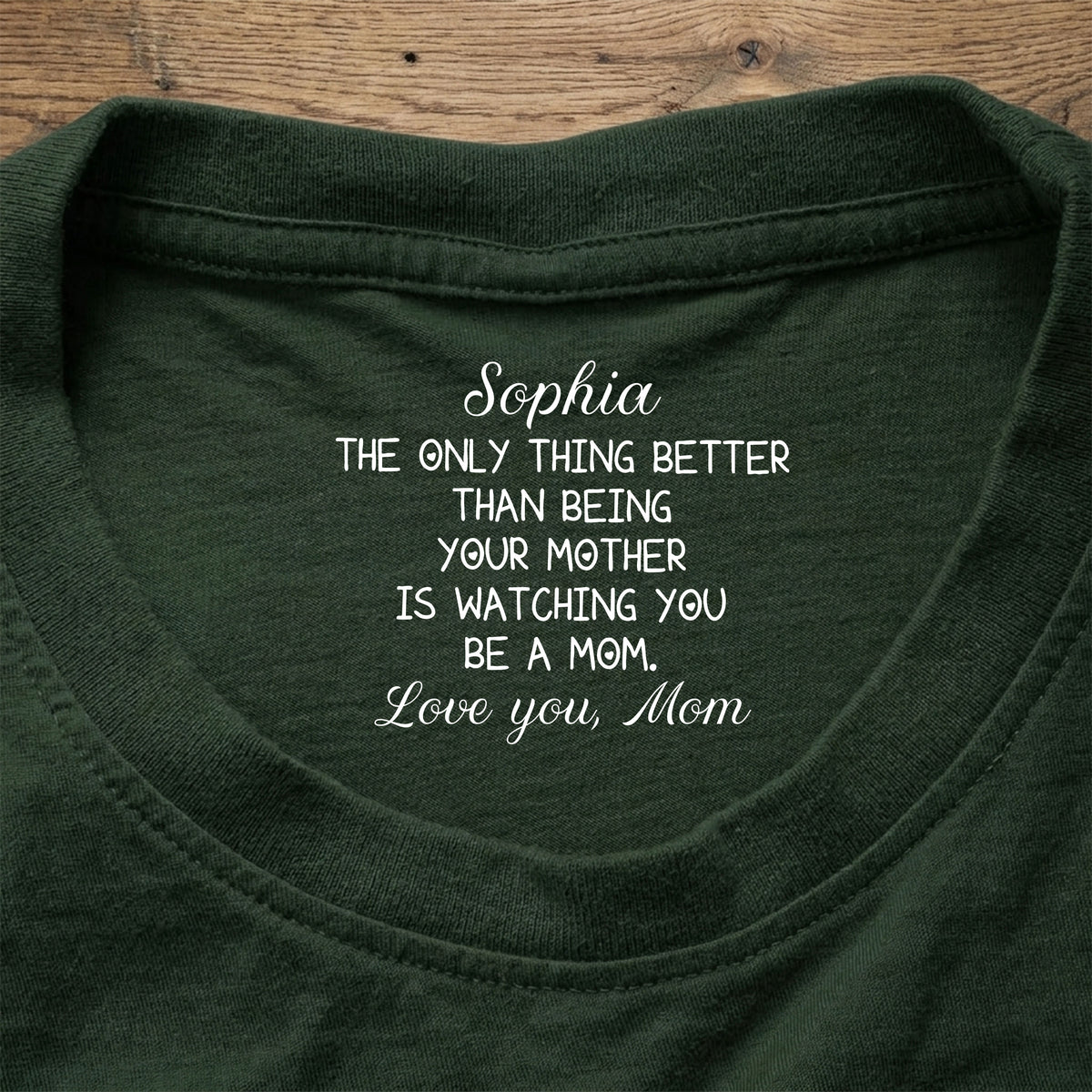 Personalized Watching You Be A Mom Neck Print Back Shirt HO82 901692