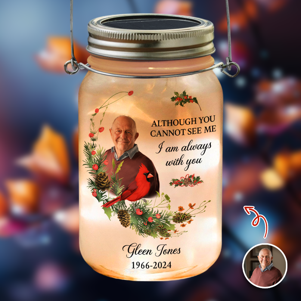 Custom Photo I Am Always With You Memorial Mason Jar Light LM32 897581