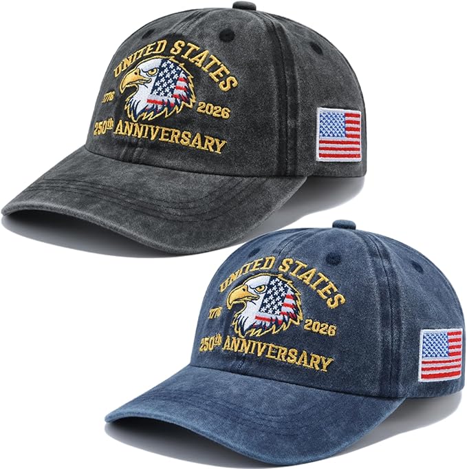 American Bald Eagles United States 250 Years Anniversary Baseball Cap LM32 669183