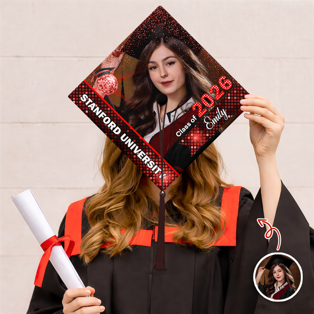 Custom Photo Class Of 2026 Graduation Cap Topper Graduation Gift, Senior Gift CH07 910830