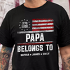 Personalized Papa Belongs To Dark Shirt USA 250 Years Anniversary Patriotic Gift TH10 169885