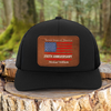 Custom Name USA 250th Anniversary America Flag Leather Patch Hat HO82 902306
