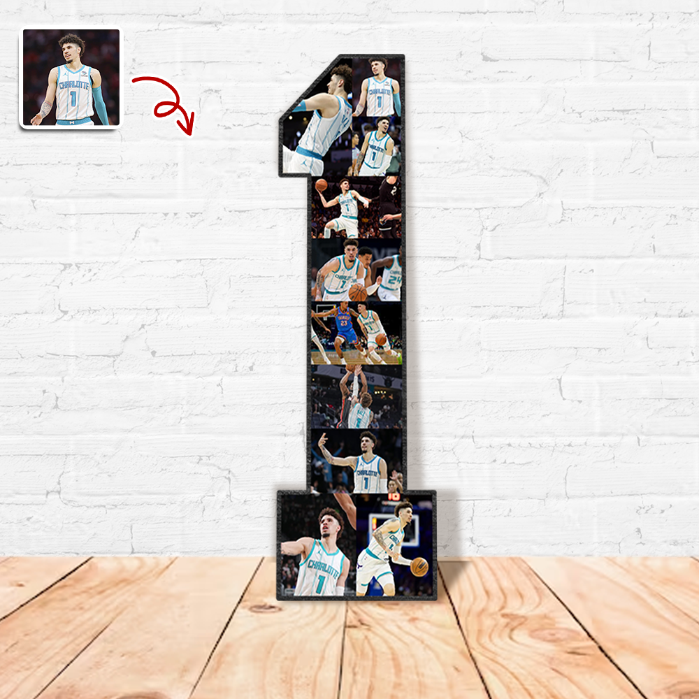 The Photo Collage And Wood Frame For Seniors And Birthdays For Basket Ball Lover TH10 896511