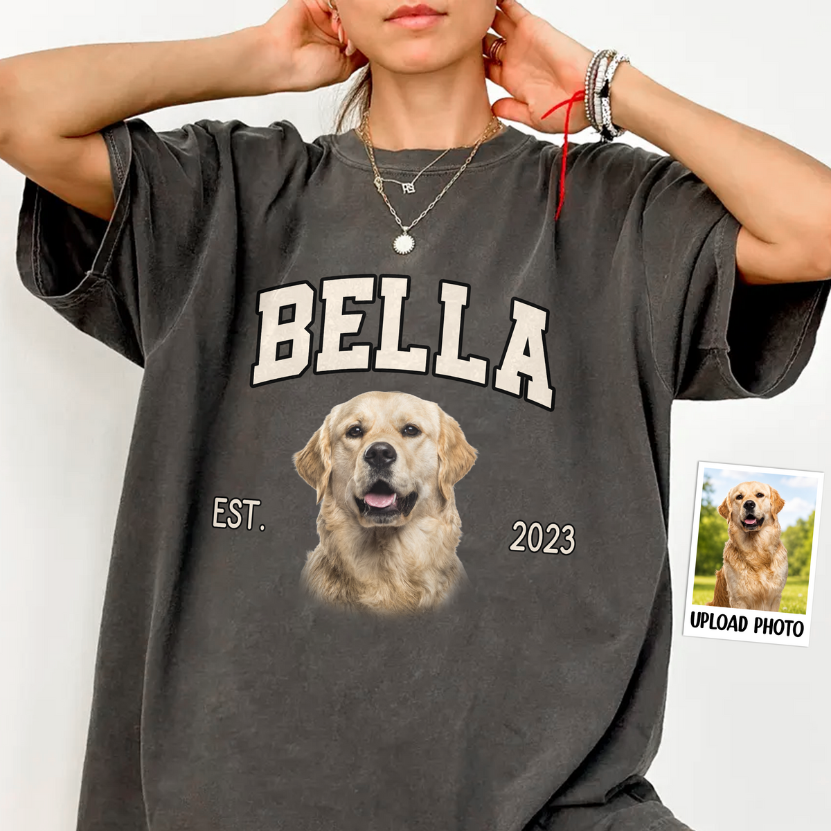 Custom Dog Photo Vintage Style Comfort Shirt For Dog Mom Dog Dad CH07 180060