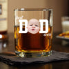 Custom Funny Face Best Dad Ever Whiskey Glass - Gift For Father's Day LM32 668979
