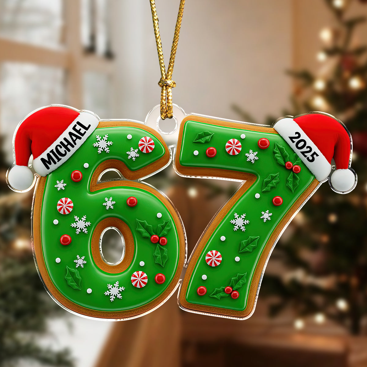 Six Seven Gen Alpha Humor Acrylic Ornament HO82 900506