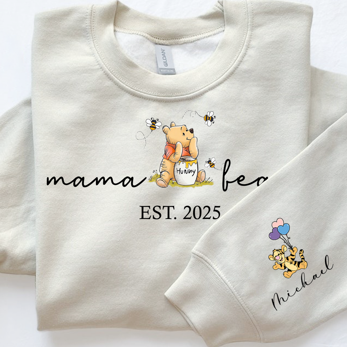 Personalized Mama Bear EST Mother's Day Sleeve Printed Sweatshirt LM32 893183