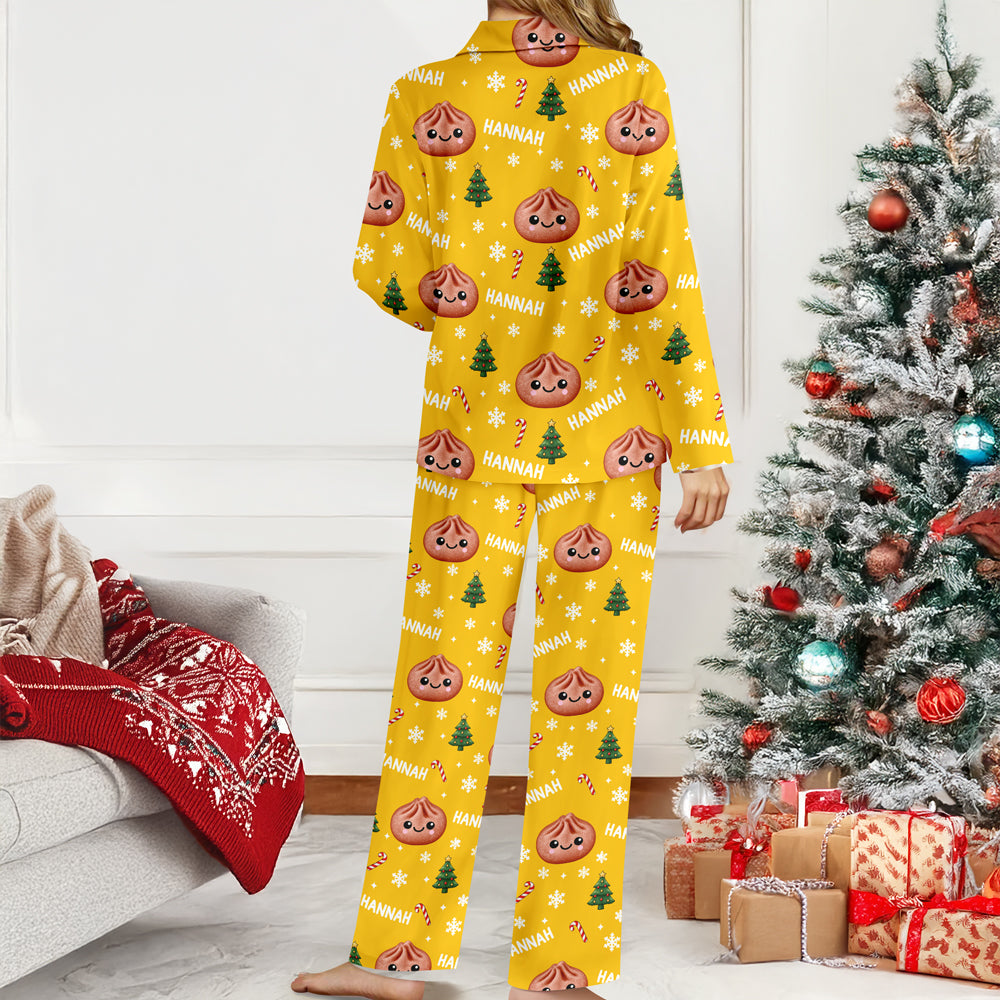 Personalized Dumpling Squishy Christmas Pattern Pajamas HO82 903734