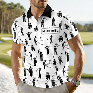 Custom Name Personalized Golf Ball Polo Shirt Gift For Golfer, Golf Lovers HA75 898580
