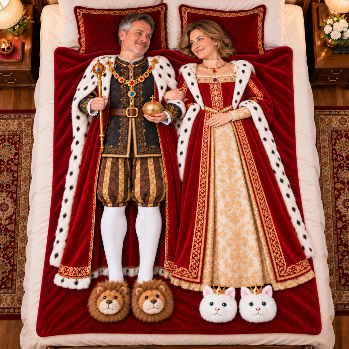 Personalized My King And My Queen Blanket, Anniversary Wedding Gifts CH07 180888