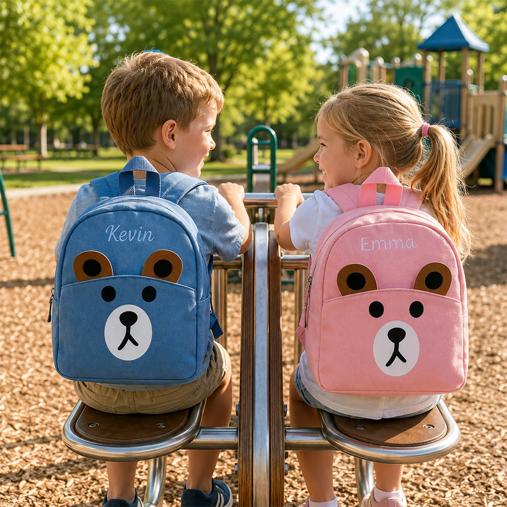 Custom Kid Name Embroidered Teddy Bear Backpack Back to School Bag Gift CH07 911866