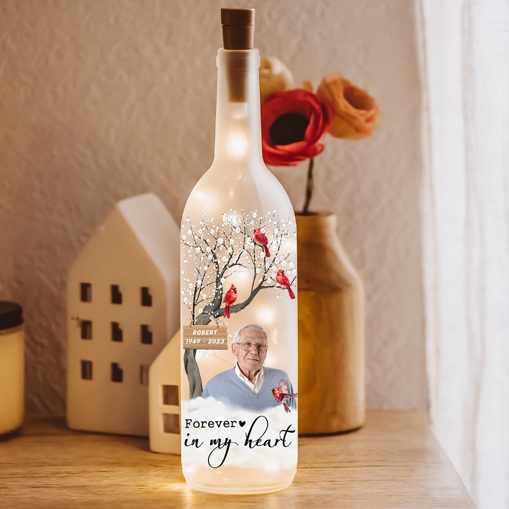 Custom Photo I'm Always With You - Personalized Bottle Lamp Memorial Gift CH07 895314