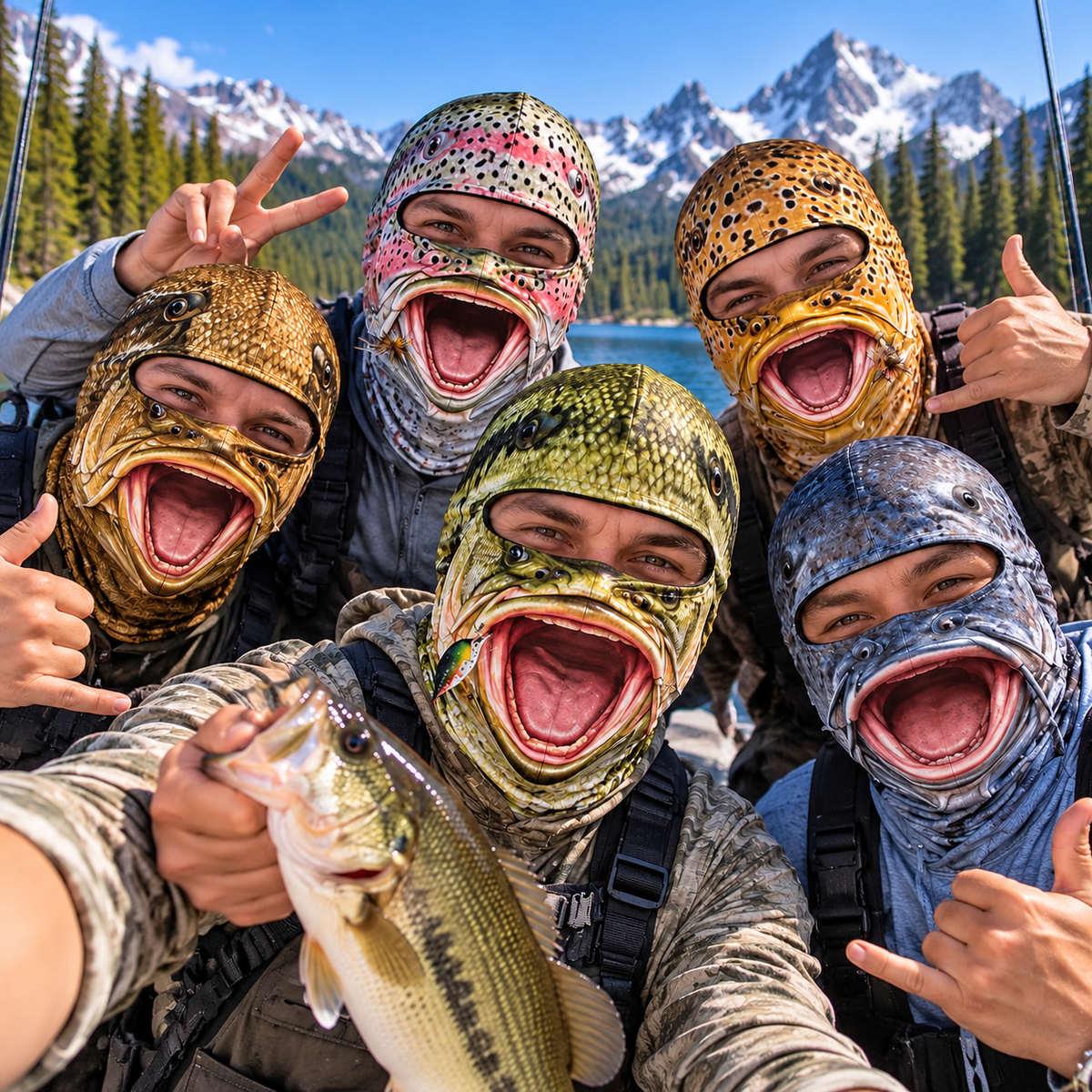 Personalized Funny Fish Face 3D Ski Mask For Fisherman, Fishing Lovers LM32 670419